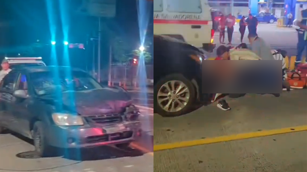 Dos mujeres resultan atropelladas frente a restaurante Willy en San Salvador