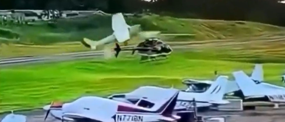 Comparten vídeo del accidente de una avioneta contra un helicóptero de la Policía de Pensilvania