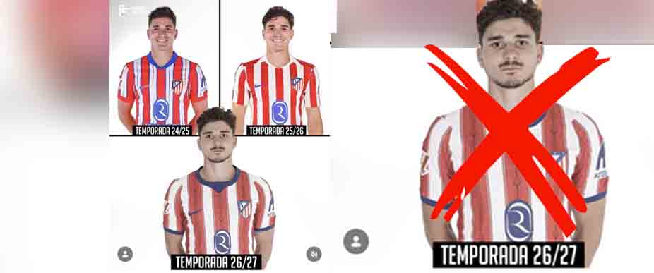 Atlético de Madrid borra imagen de Julián Álvarez en la que posa triste para esta temporada