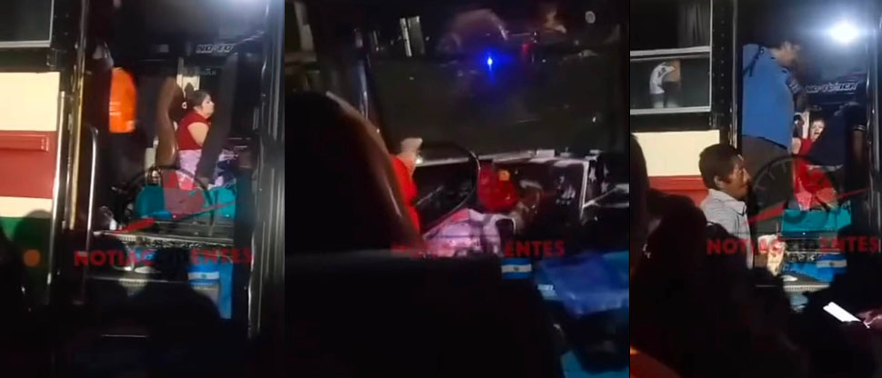 Mujer con problemas mentales trató de manejar un autobús con pasajeros en Santa Ana