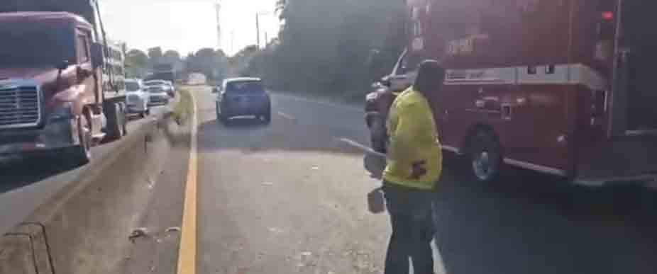 Quíntuple choque en Caluco deja como saldo 3 personas lesionadas