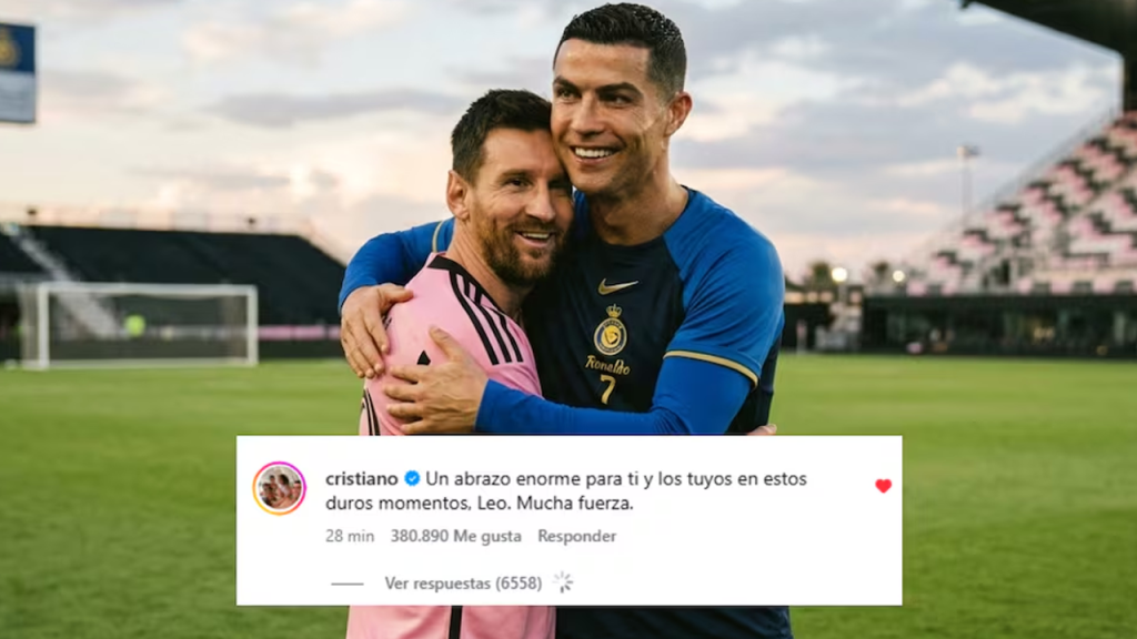 El emotivo mensaje de Cristiano Ronaldo a Messi tras el fallecimiento de su padre