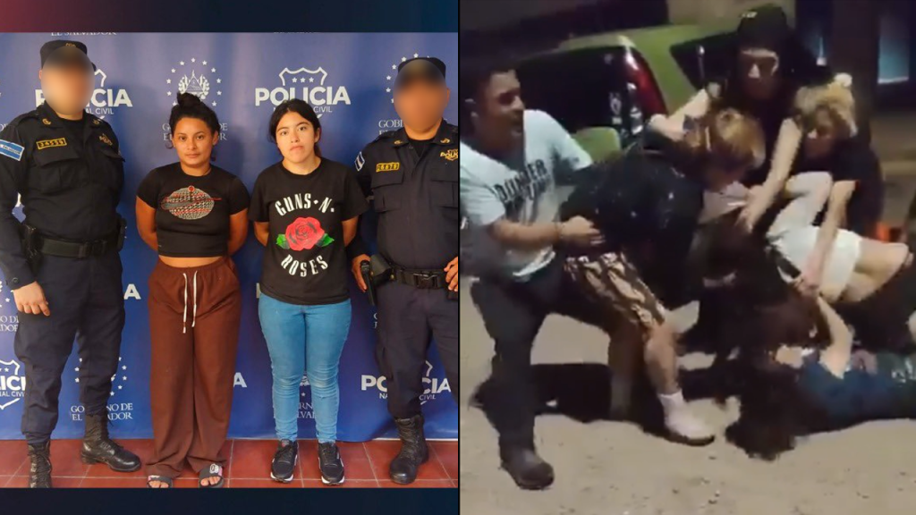 CAPTURADAS: mujeres protagonizan feroz pelea a las afueras de una discoteca en La Libertad