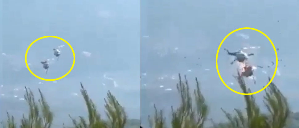 Grecia: dos personas mueren tras impactante choque de dos helicópteros de combate de incendios
