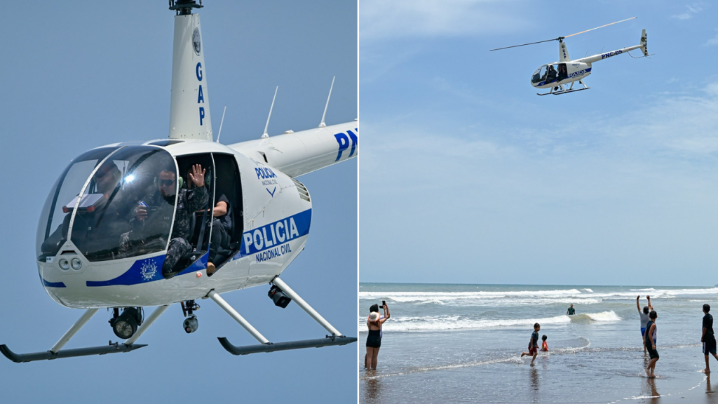Grupo Aéreo Policial, garantiza la seguridad de los veraneantes en playas del país