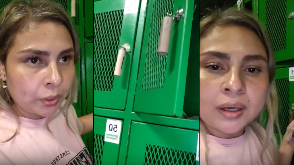 Mujer denuncia que le sacaron sus cosas del casillero de un supermercado en Soyapango