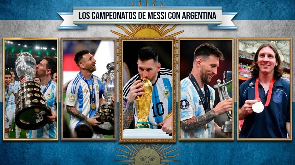 Estos son los títulos que ganó Messi con Argentina