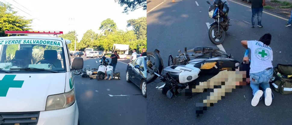 Motociclista sufre lesiones tras accidentarse en Santa Ana