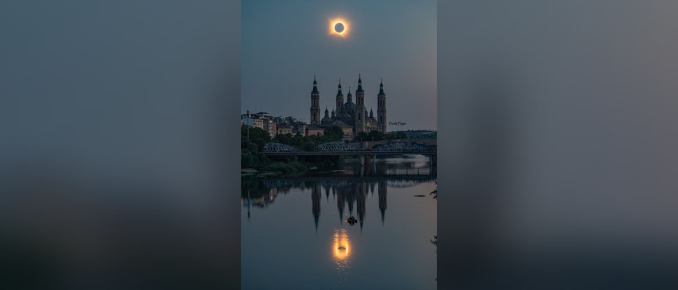 Nasa elige como «foto astronómica del día» una imagen del eclipse captada en España