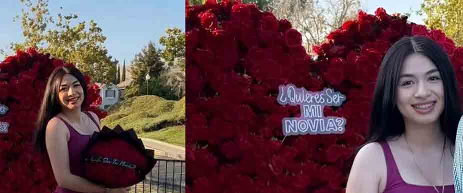 Tras recibir romántica sorpresa señorita recorta foto de su pareja pidiéndole que sea su novia