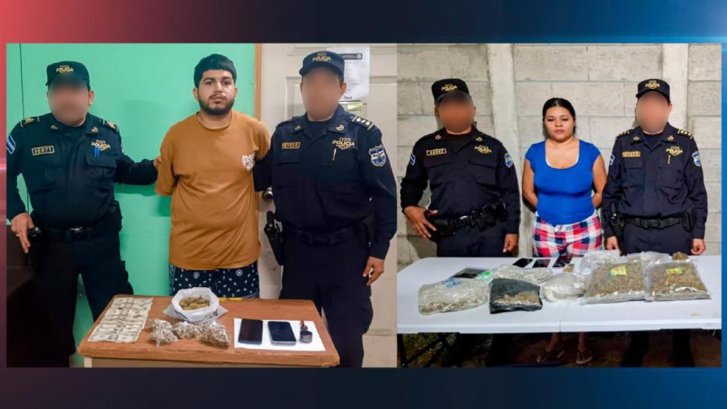 Hombre y mujer son capturados con abundante marihuana en San Miguel