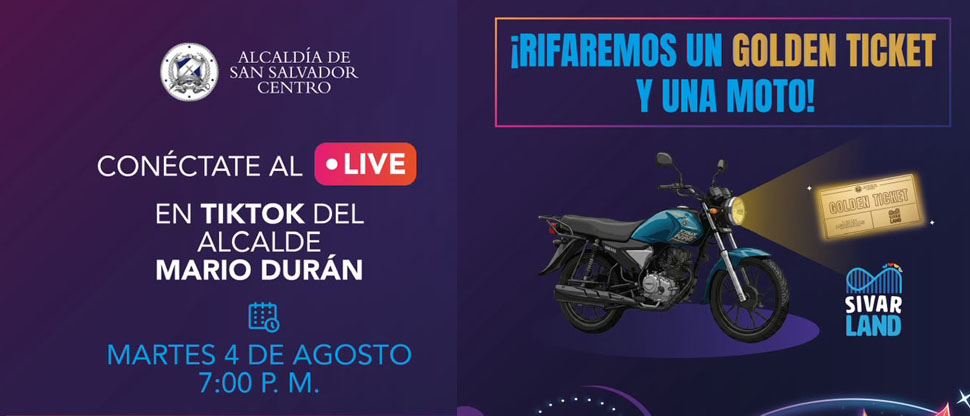 Mario Durán invita a participar en el live de TikTok para regalar una moto y un Golden ticket