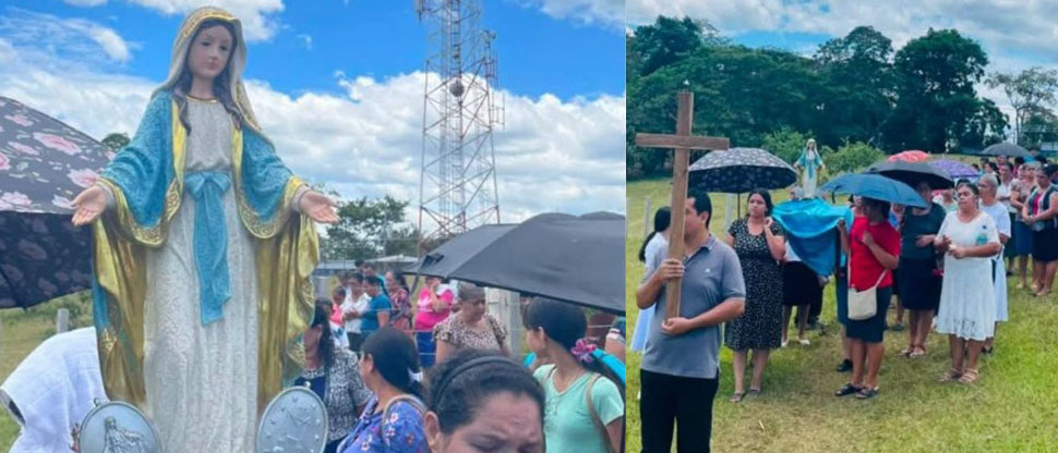 Migueleños piden a la Virgen que interceda por ellos para que llegue la lluvia a sus cultivos