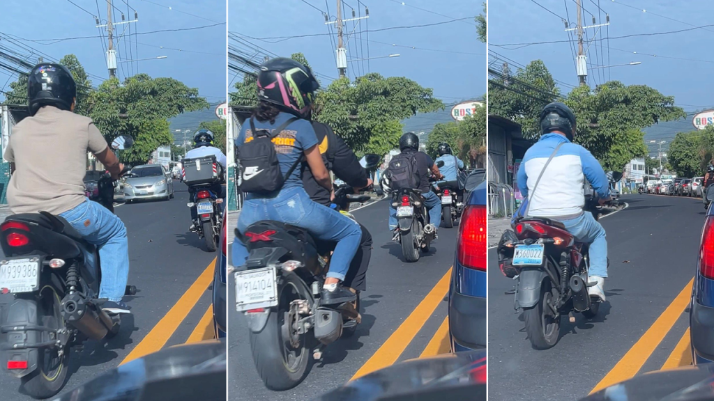 Motociclistas conducen en sentido contrario y ponen en peligro a otras personas