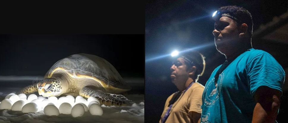 Intensifican los patrullajes nocturnos para proteger las tortugas marinas