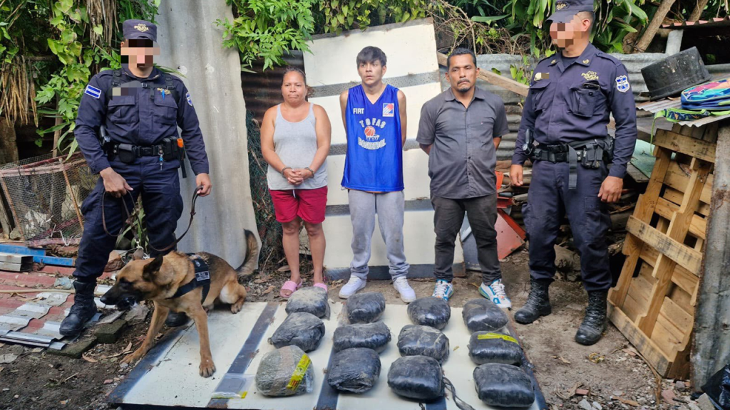 Caen miembros de una familia dedicada al trafico de droga en San Salvador