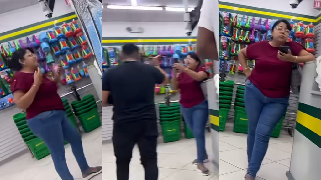 Mujer arma pleito por un producto mal etiquetado en un minisúper de Santa Ana