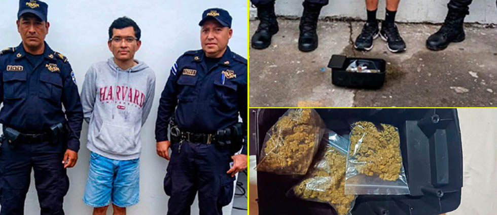 PNC detiene a sujeto que trasladaba ‘monte’ dentro de una bocina en La Libertad