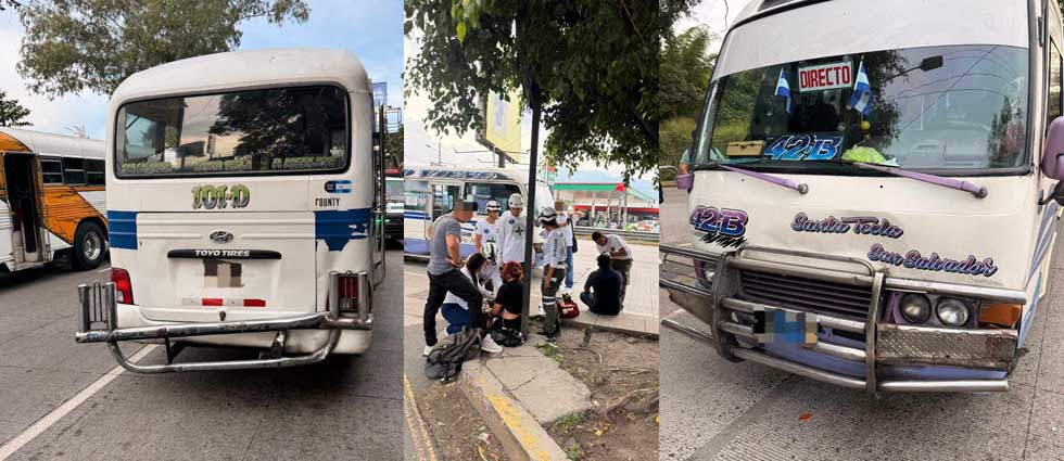Cuatro lesionados tras choque entre coasters del transporte colectivo sobre la Panamericana