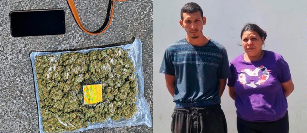Detienen a sujetos que trasladaban hierba en una motocicleta en La Libertad