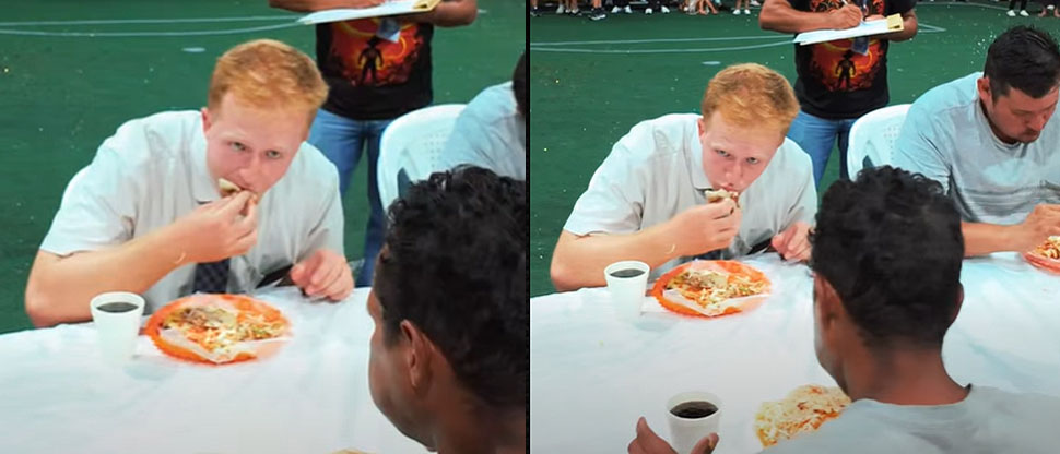 Joven mormón se convierte en uno de los mejores comelones de pupusas en Comasagua