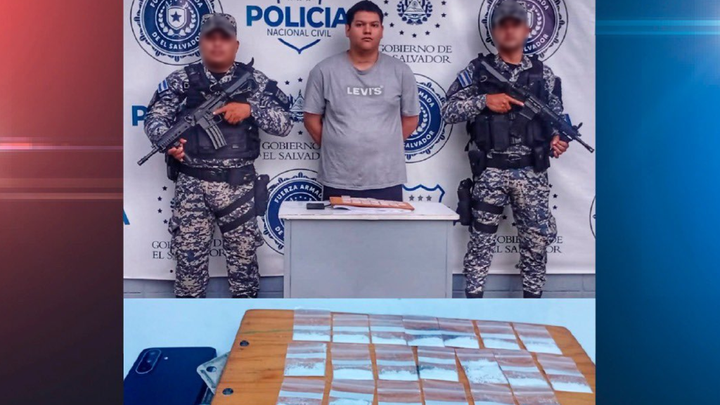 Capturado: lo sorprendieron con varias porciones de coca en Tonacatepeque