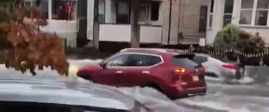 EEUU: así fueron las lluvias que dejaron calles inundadas en Paterson Nueva Jersey