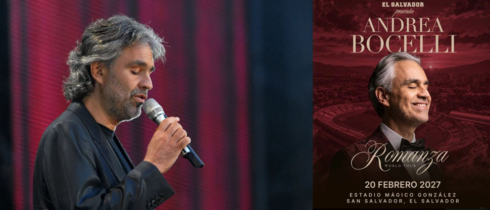 Andrea Bocelli en El Salvador, esta es la fecha