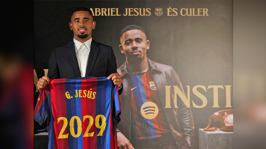Es oficial: Gabriel Jesús firma con el Barcelona hasta el 2029