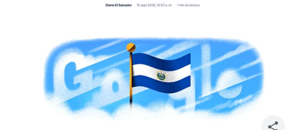 Google dedica su Doodle a El Salvador
