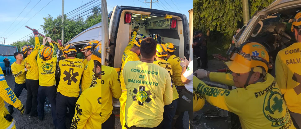 Accidente de microbús en carretera de Oro dejó 10 personas lesionadas
