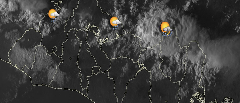 No olvide su paragua porque se pronostican lluvias para la tarde y noche de este día
