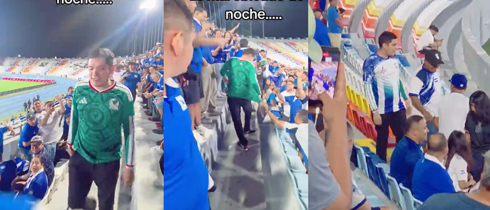Aficionado ingresó con camiseta de México al sector de sol y lo obligan a ponerse la camisa de La Selecta