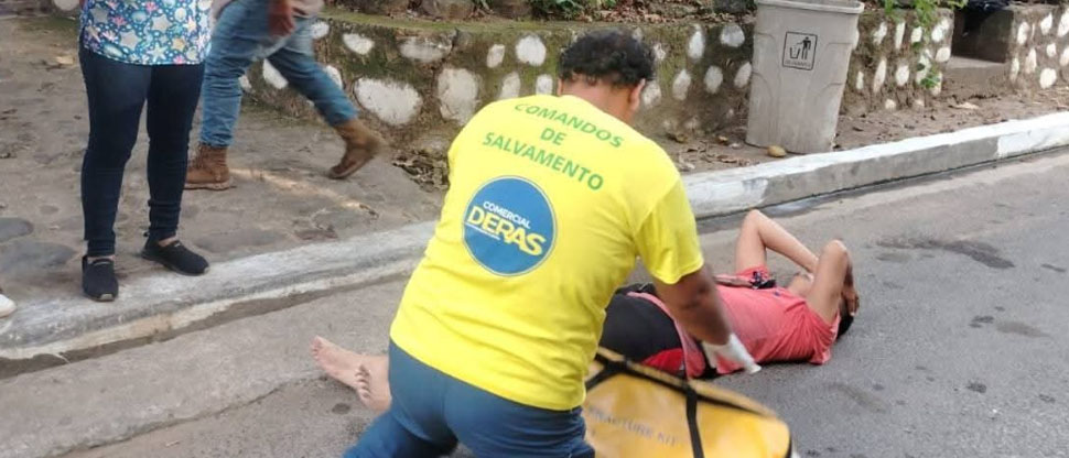 Motociclista resulta con graves lesiones tras accidentarse en San Juan Nonualco