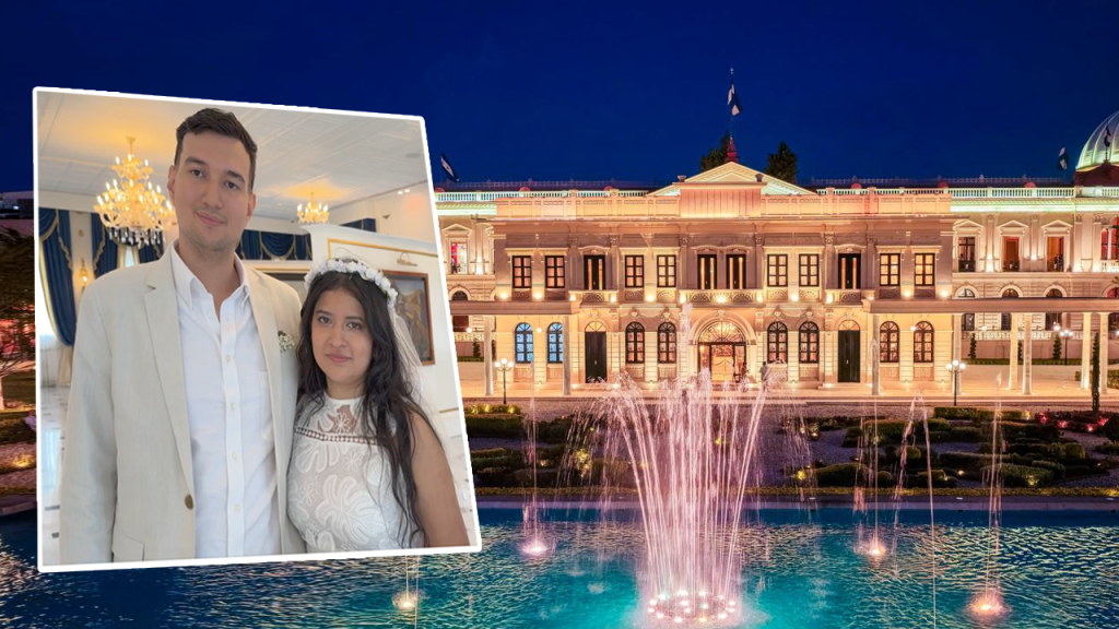 Recién casados celebran en el nuevo Mausoleo de Francisco Morazán