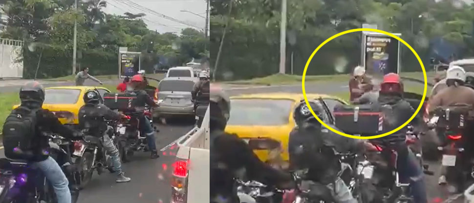 «Golpes al dos por uno», captan un acto de intolerancia en la distinguida zona de Soyapango