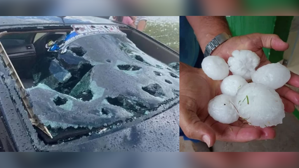 Intensa lluvia con granizo azota el sur de Brasil provocando daños