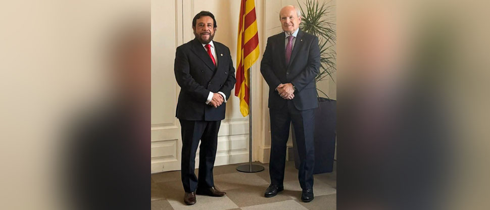 Félix Ulloa promueve cooperación con Cataluña para impulsar el desarrollo de El Salvador