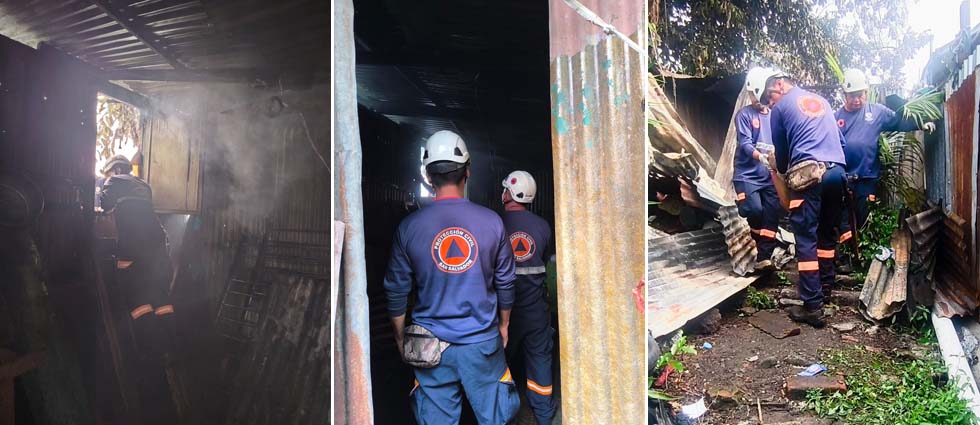 Una persona perdió la vida y otra sufrió quemaduras tras incendio en colonia de San Salvador