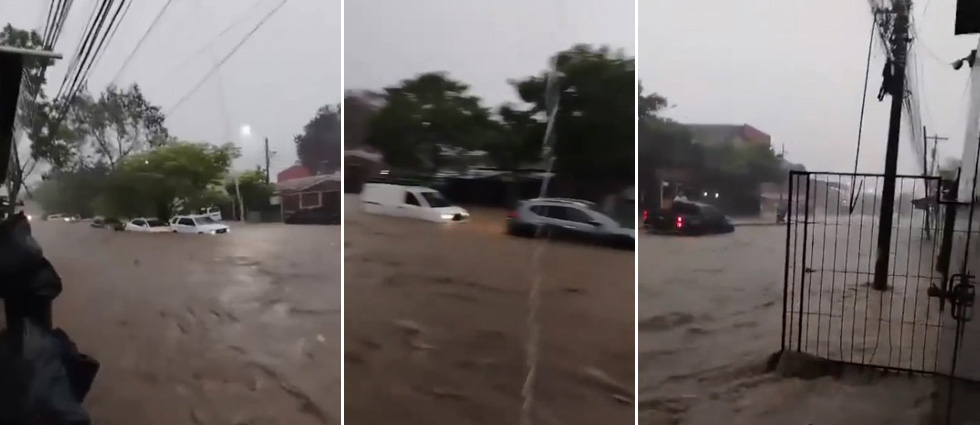 Fuertes lluvias provocan inundaciones en San Pedro Sula