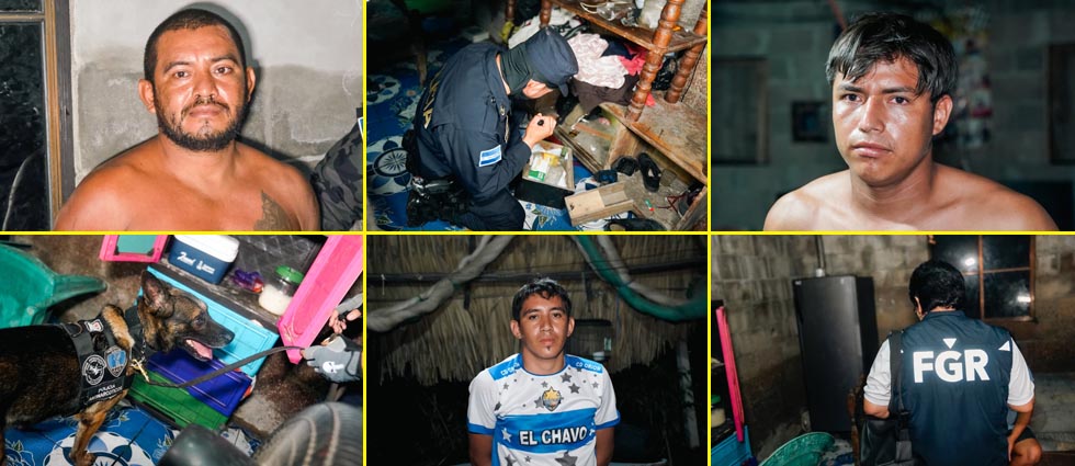 FGR y PNC desarticulan estructura en Usulután, La Paz y Ahuachapán que transportaba droga