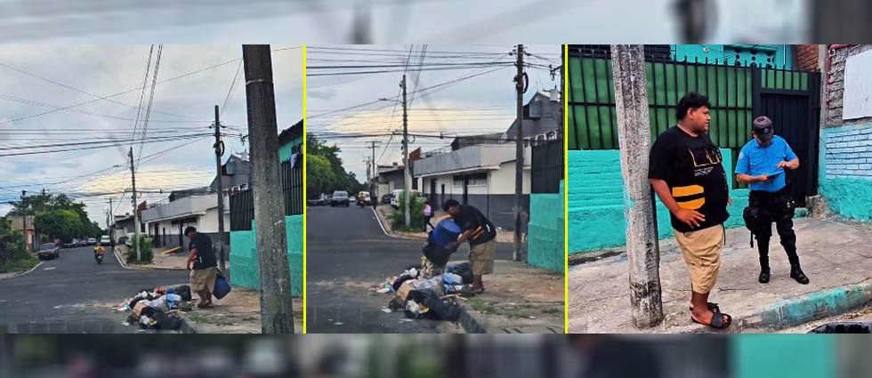 ¡Multan a joven tras ser captado arrojando basura en zona no autorizada en San Salvador!