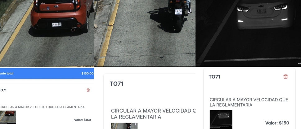 Sistema de fotomultas permite sancionar a conductores por exceder el límite de velocidad