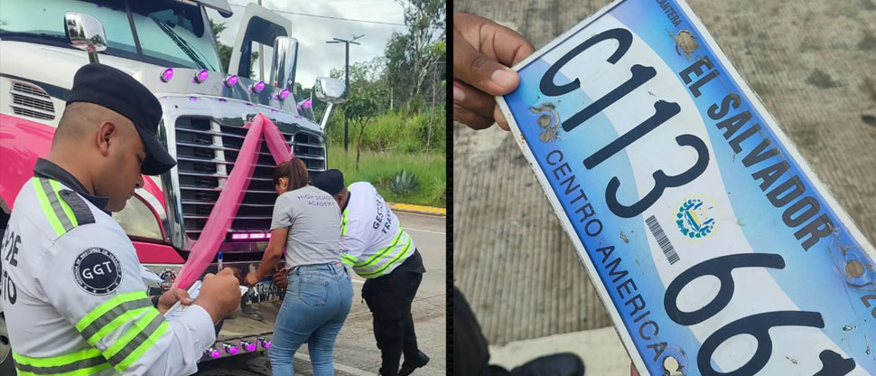 VMT detecta unidad que circulaba con placas falsificadas