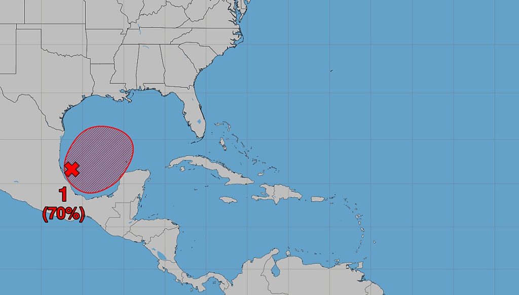 Nuevo sistema en el Golfo de México podría convertirse en depresión tropical a finales de la presente semana 