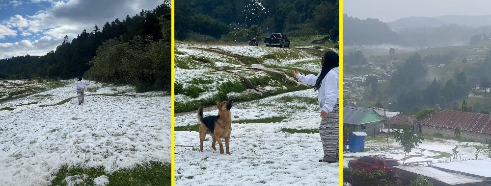 Se registra la primera nevada del año en San Marcos, Guatemala