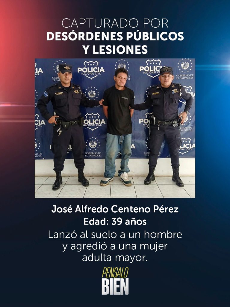 Capturan a nicaragüense por agredir a varias personas en San Miguel