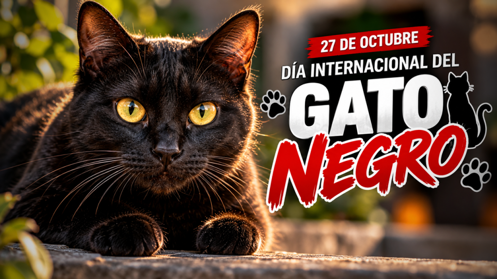 Hoy, 27 de octubre, se celebra el Día Internacional del Gato Negro