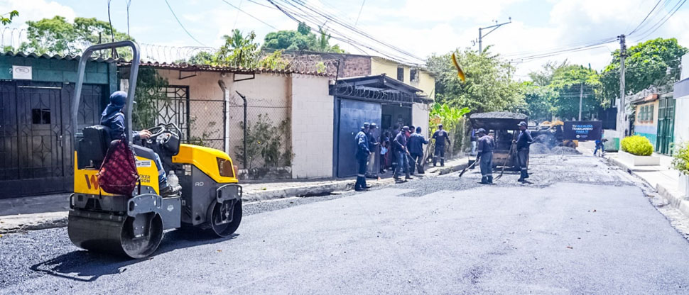 Renuevan más de 20 cuadras de calle en Ayutuxtepeque