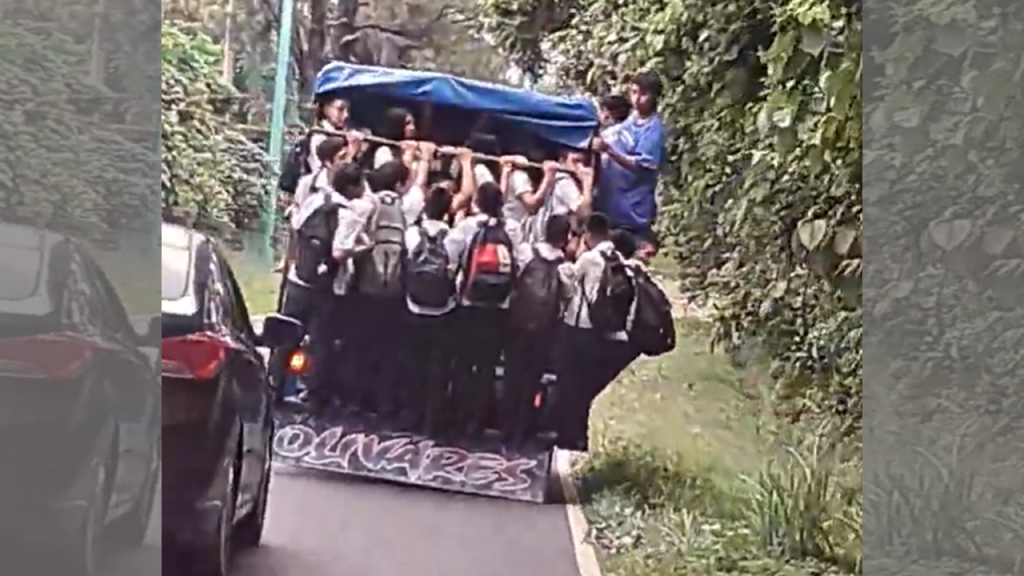 Denuncian a conductor de camión que puso en riesgo a varios estudiantes en los Naranjos, Sonsonate